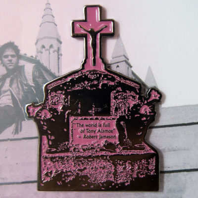 Ariel Pink - Dedicated To Bobby Jameson Tombstone Enamel Lapel Pin