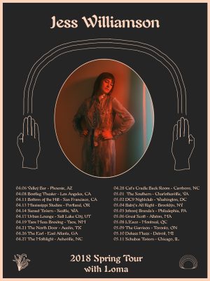 Jess Williamson - Spring 2018 Tour Poster